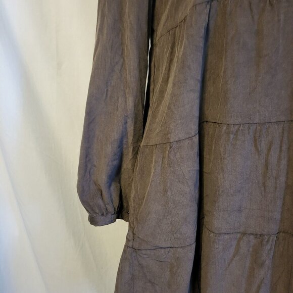 Velvet Heart Brown Corduroy Midi Dress, Size Small, V-Neck, Long Sleeve, NWOT - Picture 3 of 8